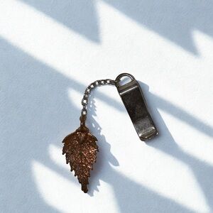 Vintage Copper Leaf Bookmark